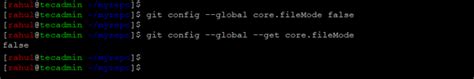Git Ignore File Permission Changes – TecAdmin.